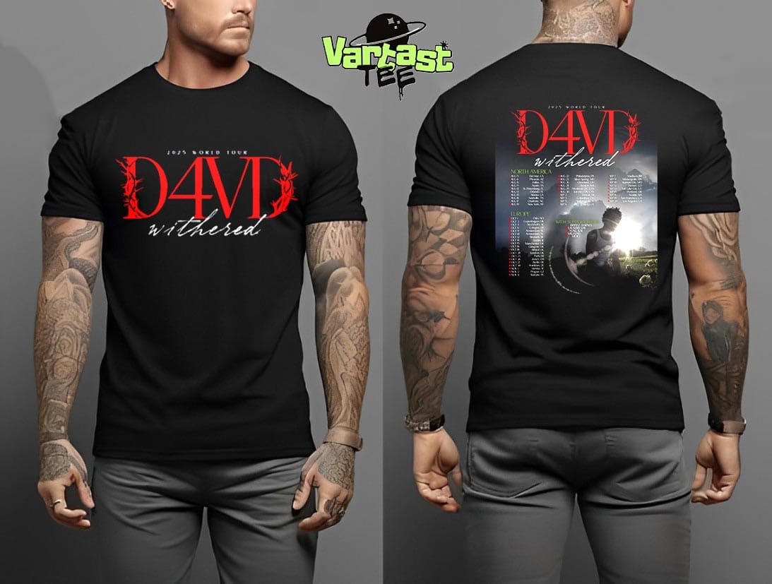 D4VD Withered 2025 World Tour Dates List For North America And Europe Two Sided Classic T-Shirt D4VD Withered 2025 World Tour Dates List For North America And Europe Two Sided Classic T-Shirt