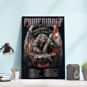 The Wolf Returns Powerwolf North American Tour 2025 Dates And Cities List With Special Guest DragonForce Home Decor Poster Canvas