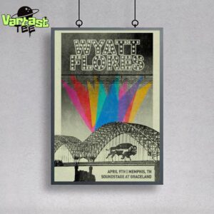 Wyatt Flores Tour Soundstage At Graceland Memphis Tennessee On April 9th 2025 Wall Decor Poster Canvas