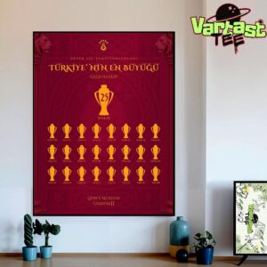 2024-2025 Süper Lig Champion Is Galatasaray The Lion’s Museum Chapter II With 25th Champions Title Home Decor Wall Art Poster Canvas