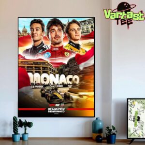 2025 F1 75 Race Week In Monaco GP Official Poster Home Decor Wall Art Poster Canvas