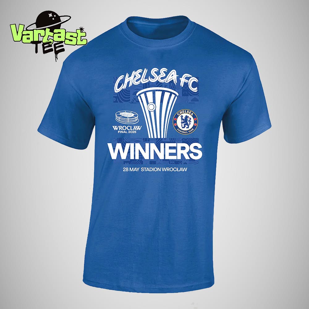 2025 UEFA Conference League Final Are Chelsea FC Winners At Stadion Wroclaw In Poland On May 28th 2025 Essential T-Shirt 2025 UEFA Conference League Final Are Chelsea FC Winners At Stadion Wroclaw In Poland On May 28th 2025 Essential T-Shirt