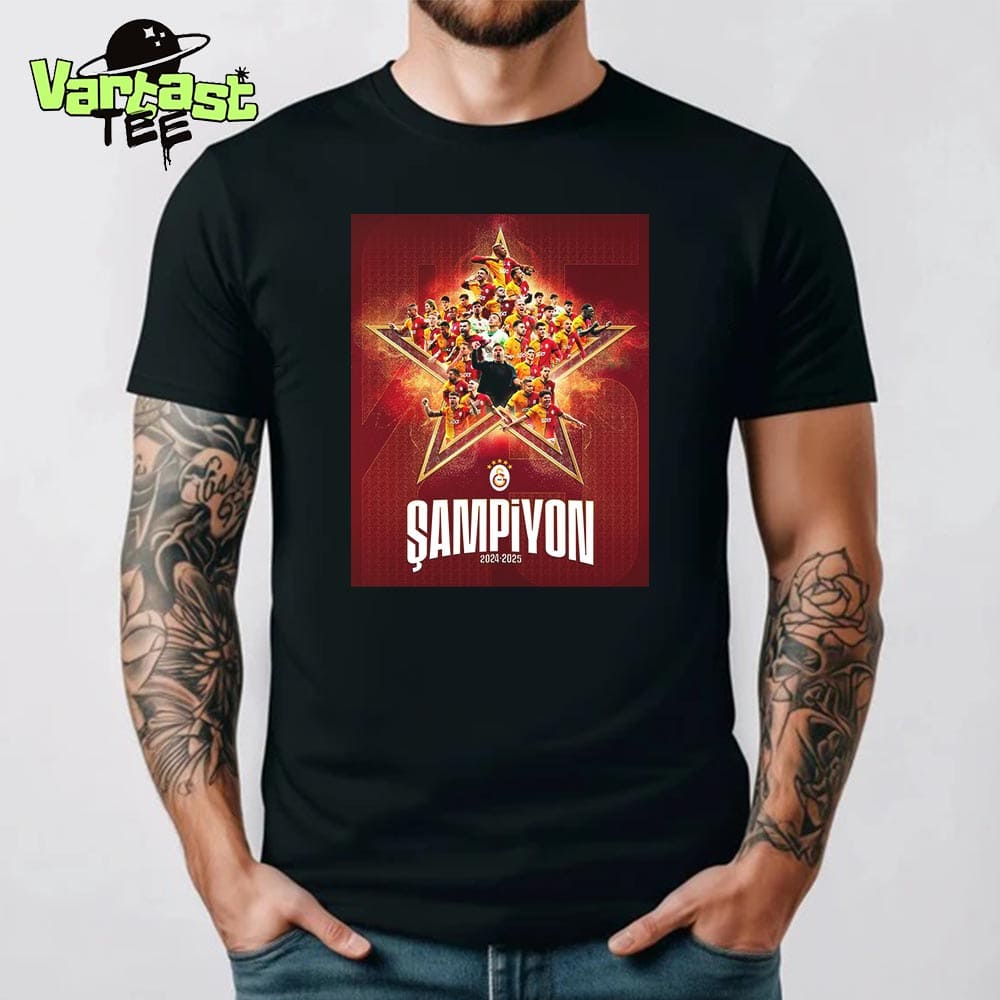 5 Yıldızlı Şampiyon Galatasaray 2024-2025 Süper Lig Champion Unisex T-Shirt 5 Yıldızlı Şampiyon Galatasaray 2024-2025 Süper Lig Champion Unisex T-Shirt