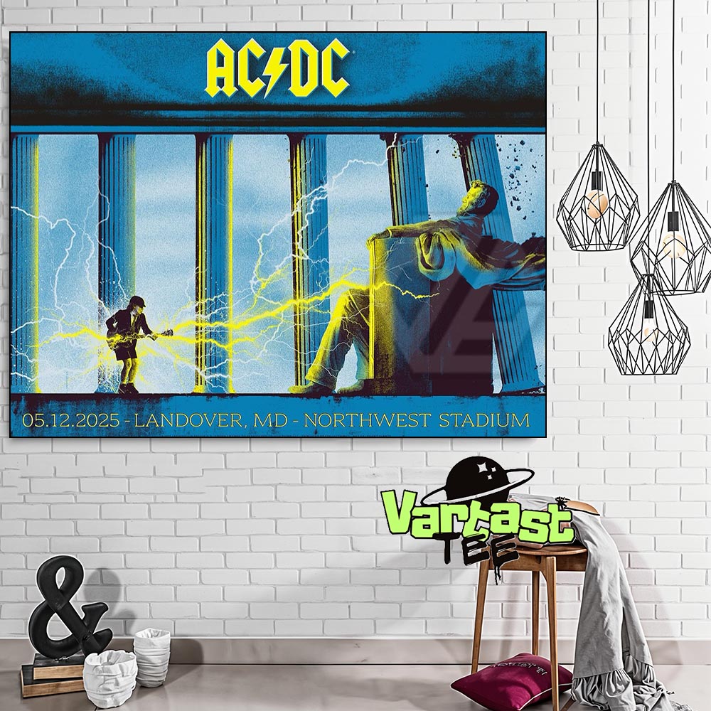 ACDC Concert Poster At Northwest In Landover MD On May 12th 2025 Home Decor Poster Canvas ACDC Concert Poster At Northwest In Landover MD On May 12th 2025 Home Decor Poster Canvas