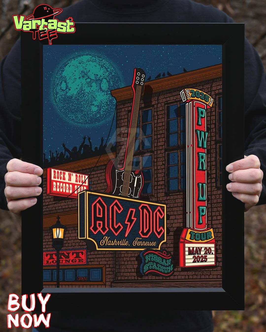 ACDC Nashville Poster For PWR Up Tour 2025 At The Dive Bar Pop Up And Nissan Stadium In Nashville TN On May 20th 2025 Home Decor Poster Canvas ACDC Nashville Poster For PWR Up Tour 2025 At The Dive Bar Pop Up And Nissan Stadium In Nashville TN On May 20th 2025 Home Decor Poster Canvas