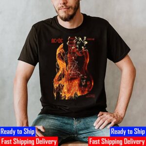 ACDC PWR UP Tour 2025 Angus Guitar Poster At Acrisure Stadium In Pittsburgh PA On May 8th 2025 Classic T-Shirt