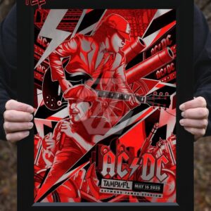 ACDC PWR Up Tour 2025 Concert Poster At Raymond James Stadium Tampa FL US On May 16th 2025 Home Decor Poster Canvas