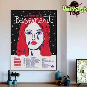 Basement UK And Europe Tour 2025 With Anxious Dynamite And Midrift Dates List On September Home Decor Wall Art Poster Canvas