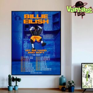 Billie Eilish 2025 Hit Me Hard And Soft The Tour Part 2 For Japan And US Dates List Home Decor Wall Art Poster Canvas