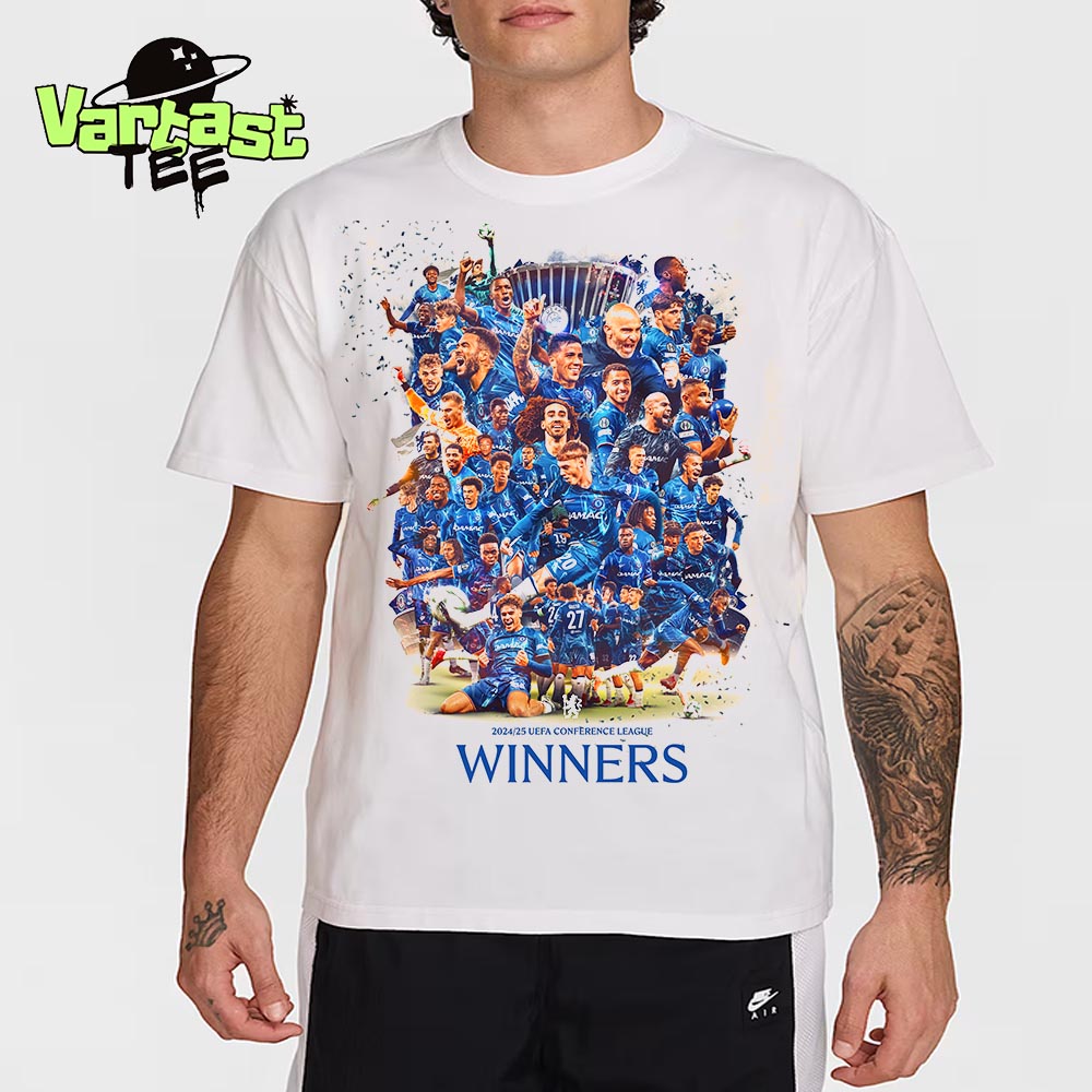 Congratulations To Chelsea FC Are 2024-2025 UEFA Conference League Winners Essential T-Shirt Congratulations To Chelsea FC Are 2024-2025 UEFA Conference League Winners Essential T-Shirt