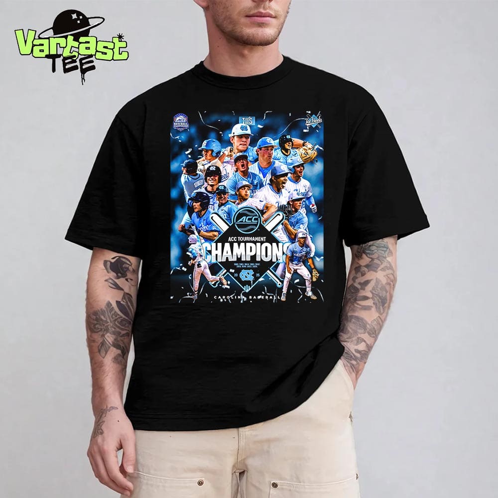 Congratulations To North Carolina Tar Heels Baseball Are 2025 ACC Tournament Champions For 9th ACC Tournament Championship Title In History Unisex T-Shirt Congratulations To North Carolina Tar Heels Baseball Are 2025 ACC Tournament Champions For 9th ACC Tournament Championship Title In History Unisex T-Shirt