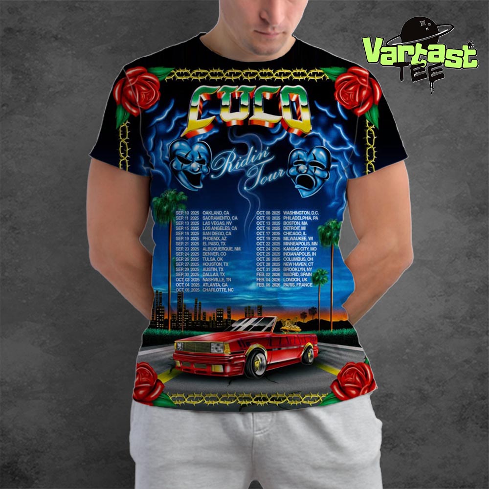 Cuco Ridin Tour 2025-2026 Round The US For Headlining Tour All Over Print Shirt Cuco Ridin Tour 2025-2026 Round The US For Headlining Tour All Over Print Shirt