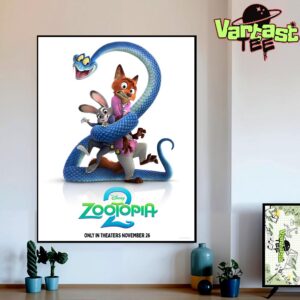 Disney Zootopia 2 Official Poster Only In Theaters November 26th 2025 Home Decor Poster Canvas