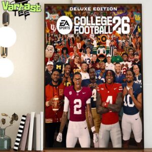 EA Sports College Football 26 CFB26 Deluxe Edition Cover Stars Powerhouse Programs Real World Coaches Electric Traditions Home Decor Poster Canvas