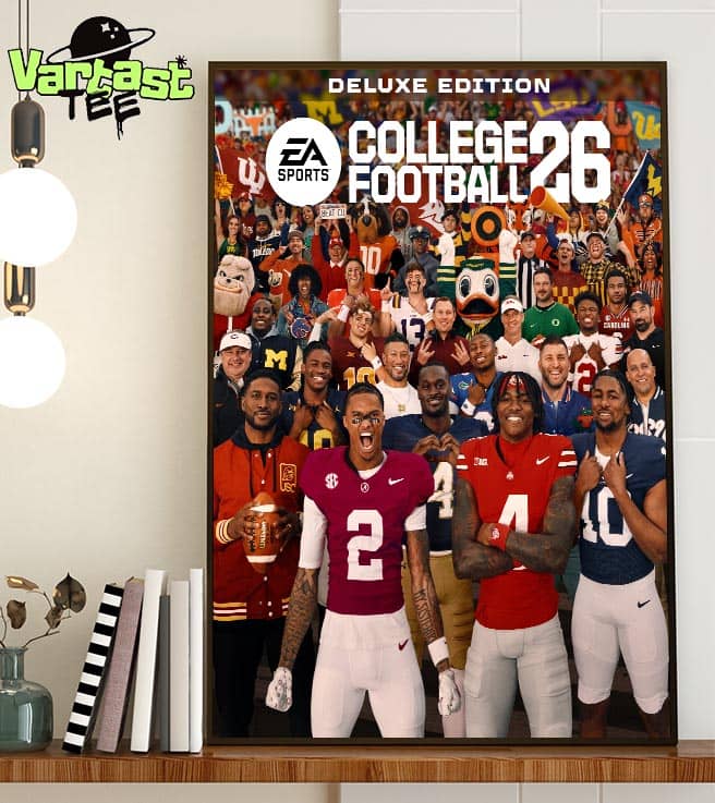 EA Sports College Football 26 CFB26 Deluxe Edition Cover Stars Powerhouse Programs Real World Coaches Electric Traditions Home Decor Poster Canvas EA Sports College Football 26 CFB26 Deluxe Edition Cover Stars Powerhouse Programs Real World Coaches Electric Traditions Home Decor Poster Canvas