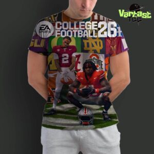 EA Sports College Football 26 CFB26 Regular Cover Stars Featuring Ryan Williams And Jeremiah Smith All Over Print Shirt