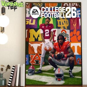 EA Sports College Football 26 CFB26 Regular Cover Stars Featuring Ryan Williams And Jeremiah Smith Home Decor Poster Canvas