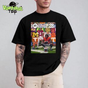 EA Sports College Football 26 CFB26 Regular Cover Stars Featuring Ryan Williams And Jeremiah Smith Unisex T-Shirt