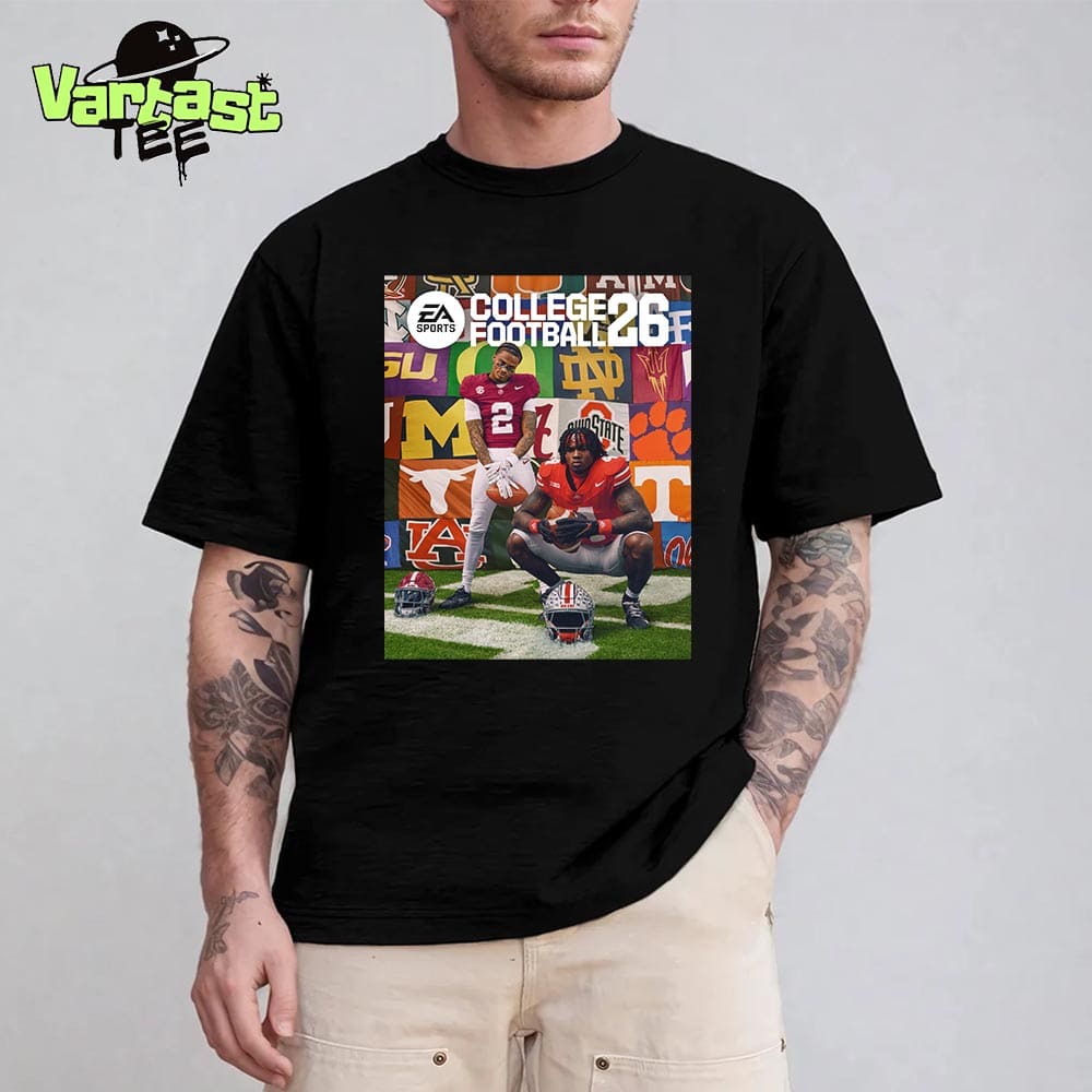 EA Sports College Football 26 CFB26 Regular Cover Stars Featuring Ryan Williams And Jeremiah Smith Unisex T-Shirt EA Sports College Football 26 CFB26 Regular Cover Stars Featuring Ryan Williams And Jeremiah Smith Unisex T-Shirt