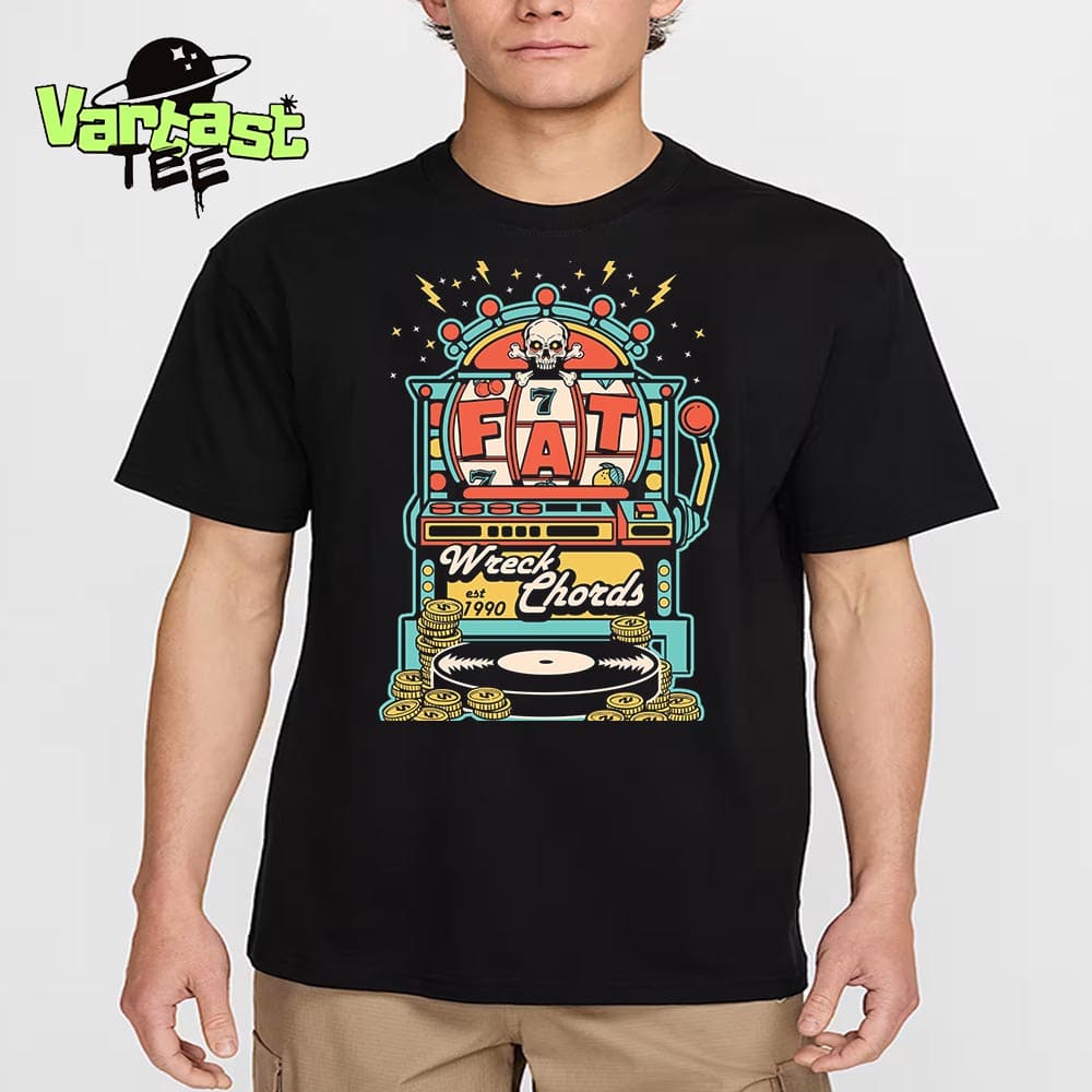 Fat Wreck Chords EST 1990 Hit The Jackpot Essential T-Shirt Fat Wreck Chords EST 1990 Hit The Jackpot Essential T-Shirt