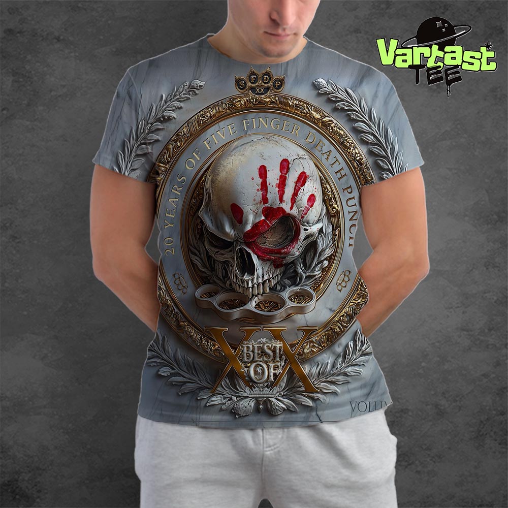 Five Finger Death Punch 20 Years Of Five Finger Death Punch Best Of Volume 1 All Over Print Shirt Five Finger Death Punch 20 Years Of Five Finger Death Punch Best Of Volume 1 All Over Print Shirt