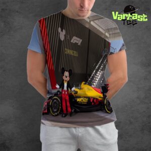 Formula 1 New Collaboration With Disney ‘s Mickey And Friends Begin In 2026 All Over Print Shirt
