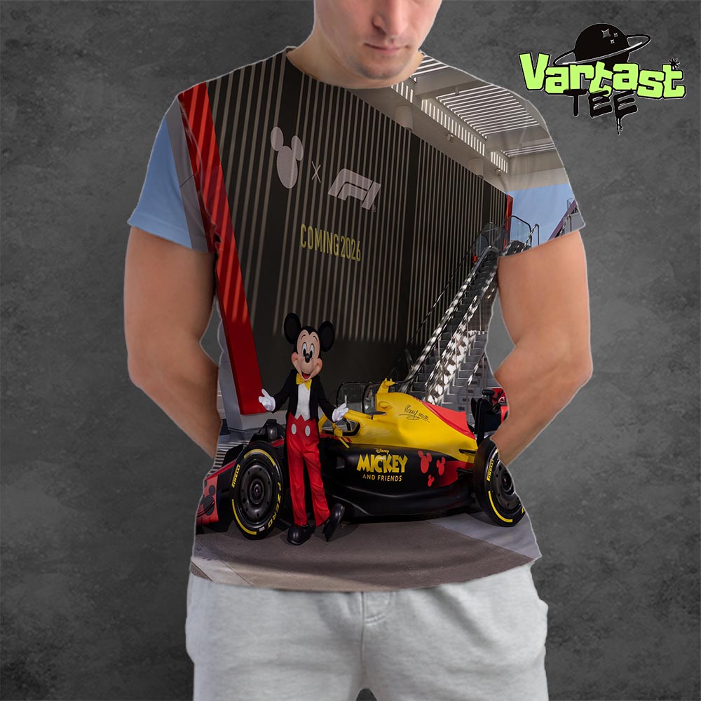 Formula 1 New Collaboration With Disney 's Mickey And Friends Begin In 2026 All Over Print Shirt Formula 1 New Collaboration With Disney 's Mickey And Friends Begin In 2026 All Over Print Shirt