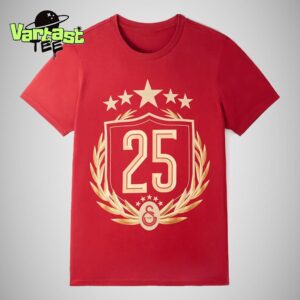 Galatasaray 2024-2025 Süper Lig Champions For 5 Star And 25th Championship Title Unisex T-Shirt