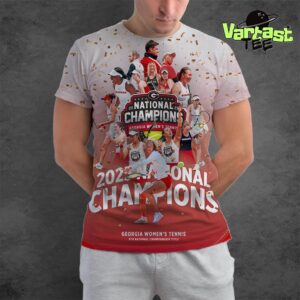 Georgia Bulldogs Women’s Tennis Are 2025 NCAA D1 Women’s Tennis National Champions For 8th National Championship Title All Over Print Shirt
