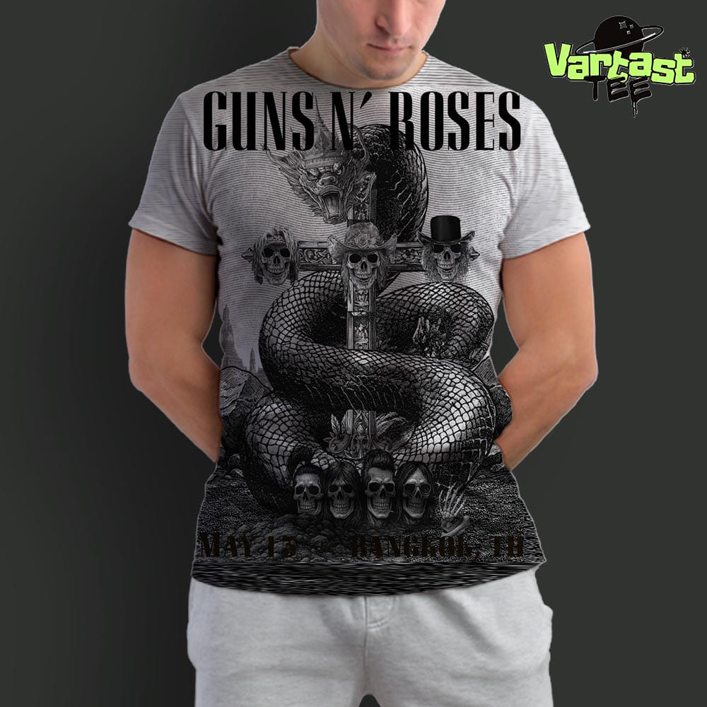 Guns N Roses 2025 World Tour Bangkok Concert At Thunderdome Stadium In Bangkok TH On May 13th 2025 All Over Print Shirt Guns N Roses 2025 World Tour Bangkok Concert At Thunderdome Stadium In Bangkok TH On May 13th 2025 All Over Print Shirt