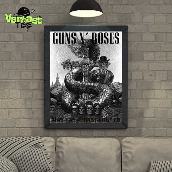 Guns N Roses 2025 World Tour Bangkok Concert At Thunderdome Stadium In Bangkok TH On May 13th 2025 Home Decor Poster Canvas