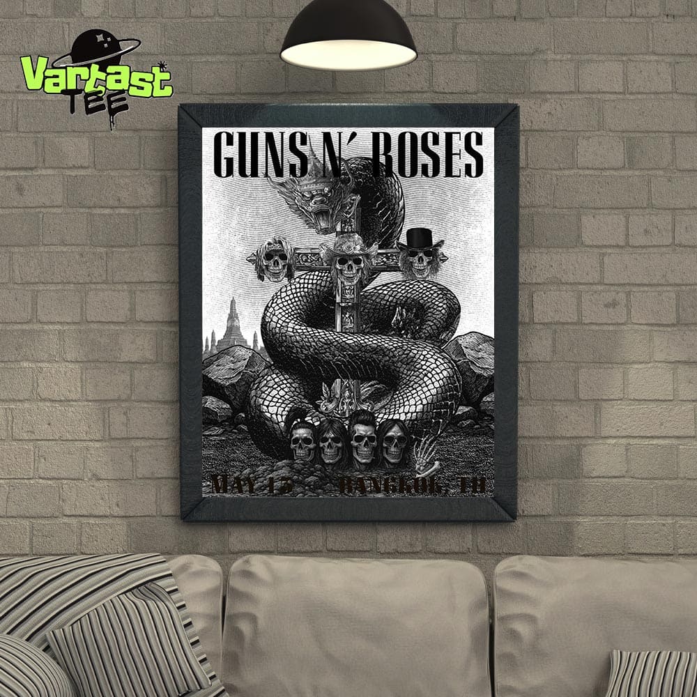 Guns N Roses 2025 World Tour Bangkok Concert At Thunderdome Stadium In Bangkok TH On May 13th 2025 Home Decor Poster Canvas Guns N Roses 2025 World Tour Bangkok Concert At Thunderdome Stadium In Bangkok TH On May 13th 2025 Home Decor Poster Canvas