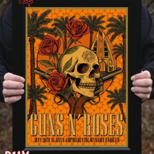 Guns N Roses Bahrain Tonight’s Poster At Al Dana Amphitheatre In Manama Bahrain On May 20th 2025 Home Decor Poster Canvas