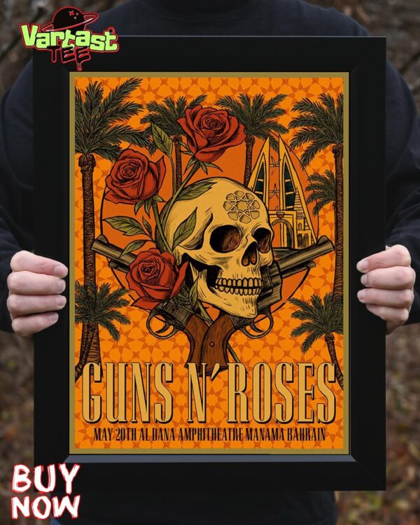 Guns N Roses Bahrain Tonight’s Poster At Al Dana Amphitheatre In Manama Bahrain On May 20th 2025 Home Decor Poster Canvas