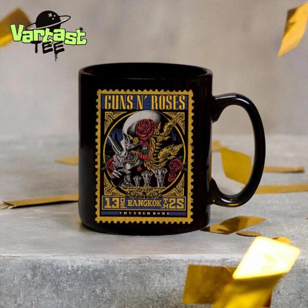 Guns N Roses Tonight’s Poster At Thunder Dome Stadium In Bangkok TH On May 13th 2025 Coffee Mug