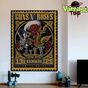 Guns N Roses Tonight’s Poster At Thunder Dome Stadium In Bangkok TH On May 13th 2025 Home Decor Poster Canvas
