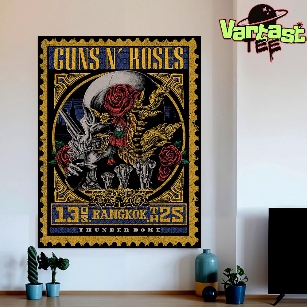 Guns N Roses Tonight's Poster At Thunder Dome Stadium In Bangkok TH On May 13th 2025 Home Decor Poster Canvas Guns N Roses Tonight's Poster At Thunder Dome Stadium In Bangkok TH On May 13th 2025 Home Decor Poster Canvas