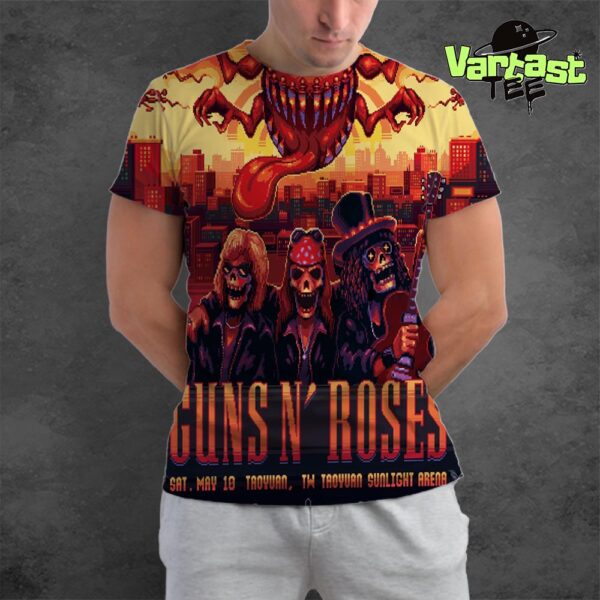 Guns N Roses Tonight’s Show Poster At Taoyuan Sunlight Arena In Taoyuan TW On May 10th 2025 All Over Print Shirt
