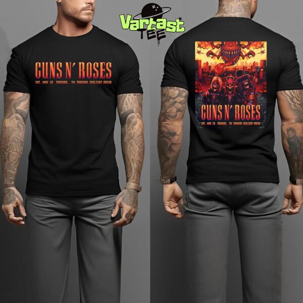 Guns N Roses Tonight’s Show Poster At Taoyuan Sunlight Arena In Taoyuan TW On May 10th 2025 Two Sided Classic T-Shirt