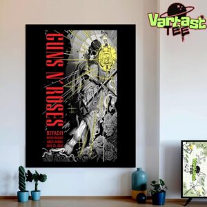 Guns N Roses World Tour 2025 Poster Show At Mohammed Abdu Arena Riyadh On May 23rd 2025 Home Decor Poster Canvas