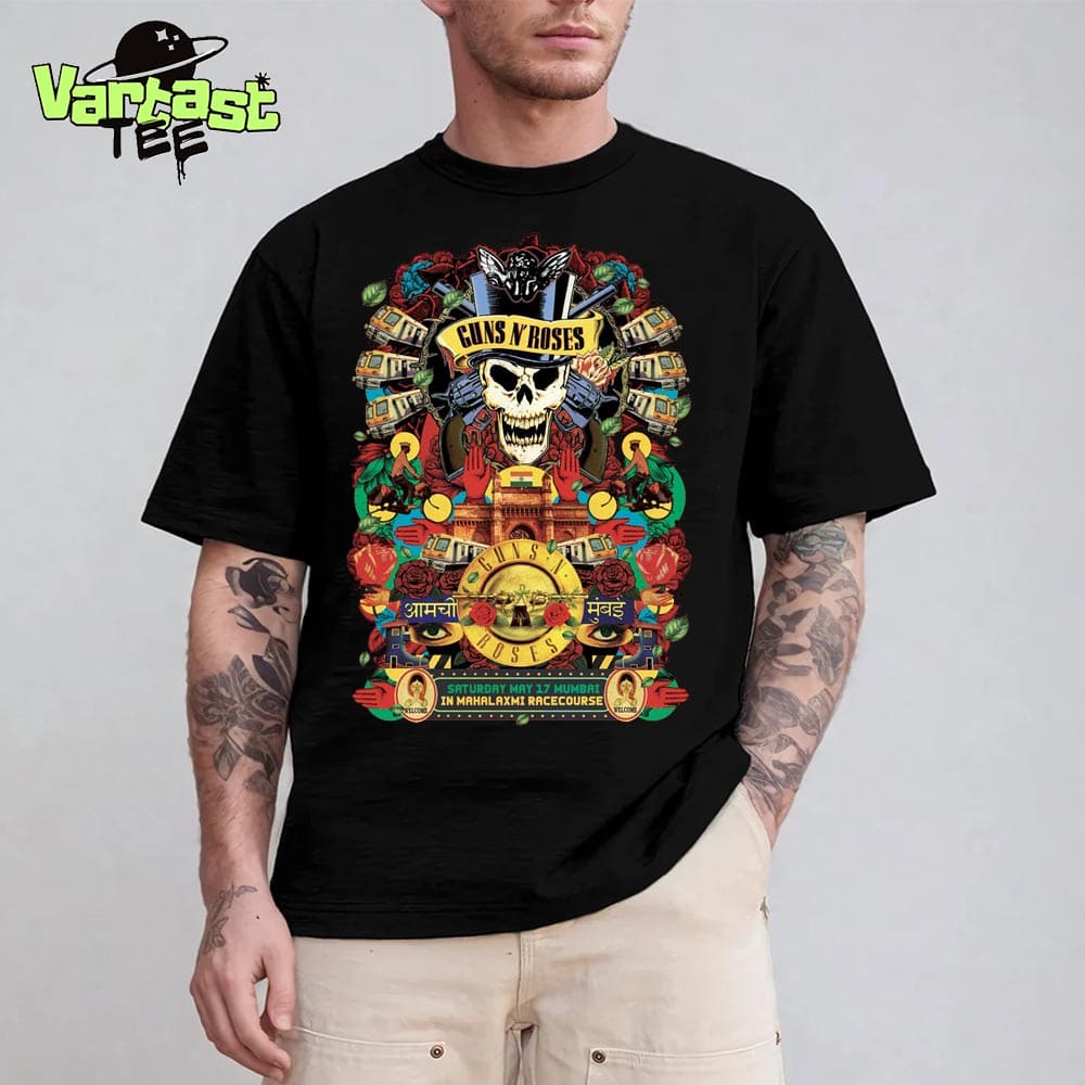 Guns N Roses World Tour Summer 2025 At Mahalaxmi Racecourse In Mumbai IN On May 17th 2025 Unisex T-Shirt Guns N Roses World Tour Summer 2025 At Mahalaxmi Racecourse In Mumbai IN On May 17th 2025 Unisex T-Shirt