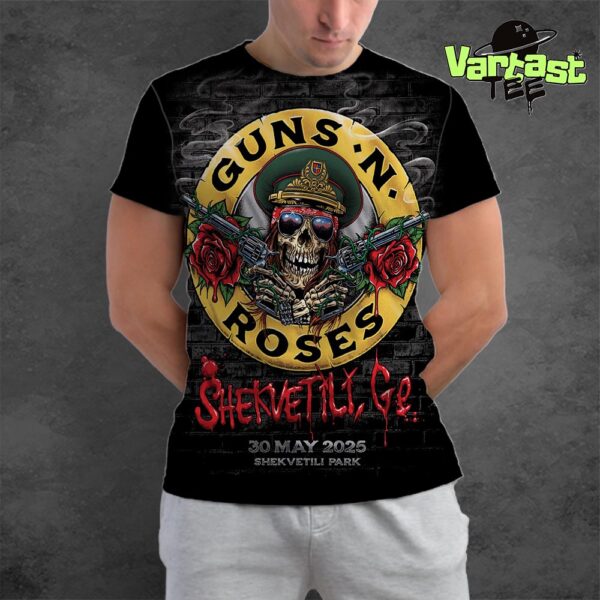 Guns N Roses World Tour Summer 2025 At Shekvetili Park In Shekvetili GE On May 30th 2025 All Over Print Shirt