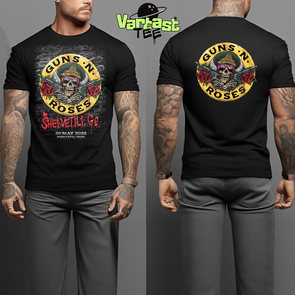 Guns N Roses World Tour Summer 2025 At Shekvetili Park In Shekvetili GE On May 30th 2025 Two Sides Unisex T-Shirt Guns N Roses World Tour Summer 2025 At Shekvetili Park In Shekvetili GE On May 30th 2025 Two Sides Unisex T-Shirt