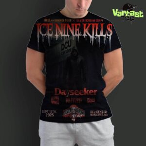 Hell Of A Summer Tour x Silver Scream Con 4 Ice Nine Kills At DCU Center In Worcester MA On September 13th 2025 All Over Print Shirt