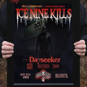 Hell Of A Summer Tour x Silver Scream Con 4 Ice Nine Kills At DCU Center In Worcester MA On September 13th 2025 Home Decor Poster Canvas