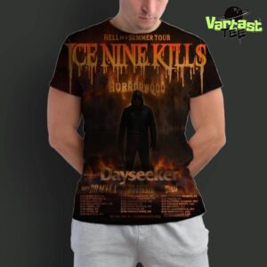 Horrorwood Ice Nine Kills Hell Of A Summer Tour 2025 Dates List With Guests Dayseeker Kim Dracula The Funeral Portrait And Mest All Over Print Shirt