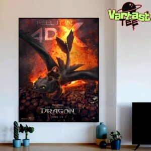 How To Train Your Dragon Movie Feel It In 4DX Official Poster Release June 13th 2025 Home Decor Poster Canvas