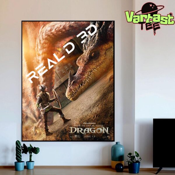 How To Train Your Dragon Movie RealD 3D Official Poster Release June 13th 2025 Home Decor Poster Canvas