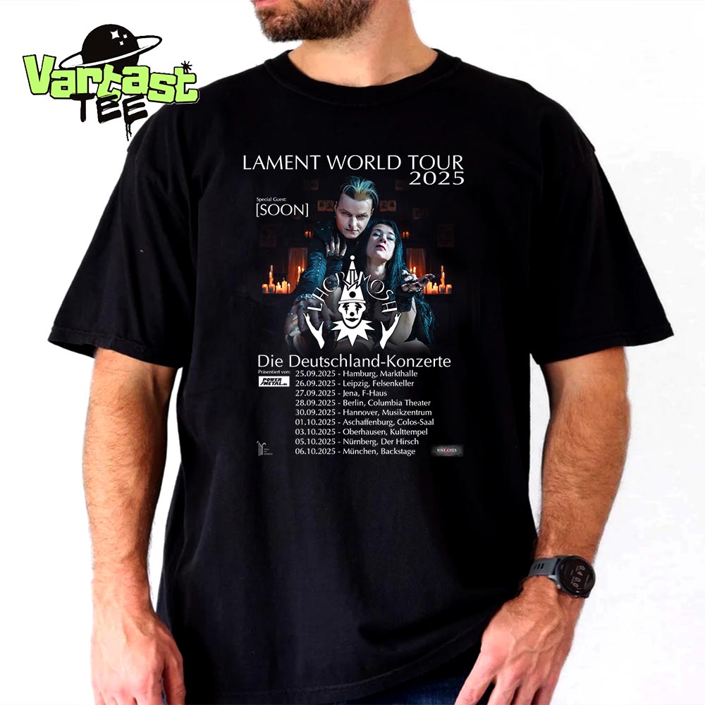 Lacrimosa Lament World Tour 2025 Die Deutschland-Konzerte Dates And Cities List For September And October Unisex Essential T-Shirt Lacrimosa Lament World Tour 2025 Die Deutschland-Konzerte Dates And Cities List For September And October Unisex Essential T-Shirt
