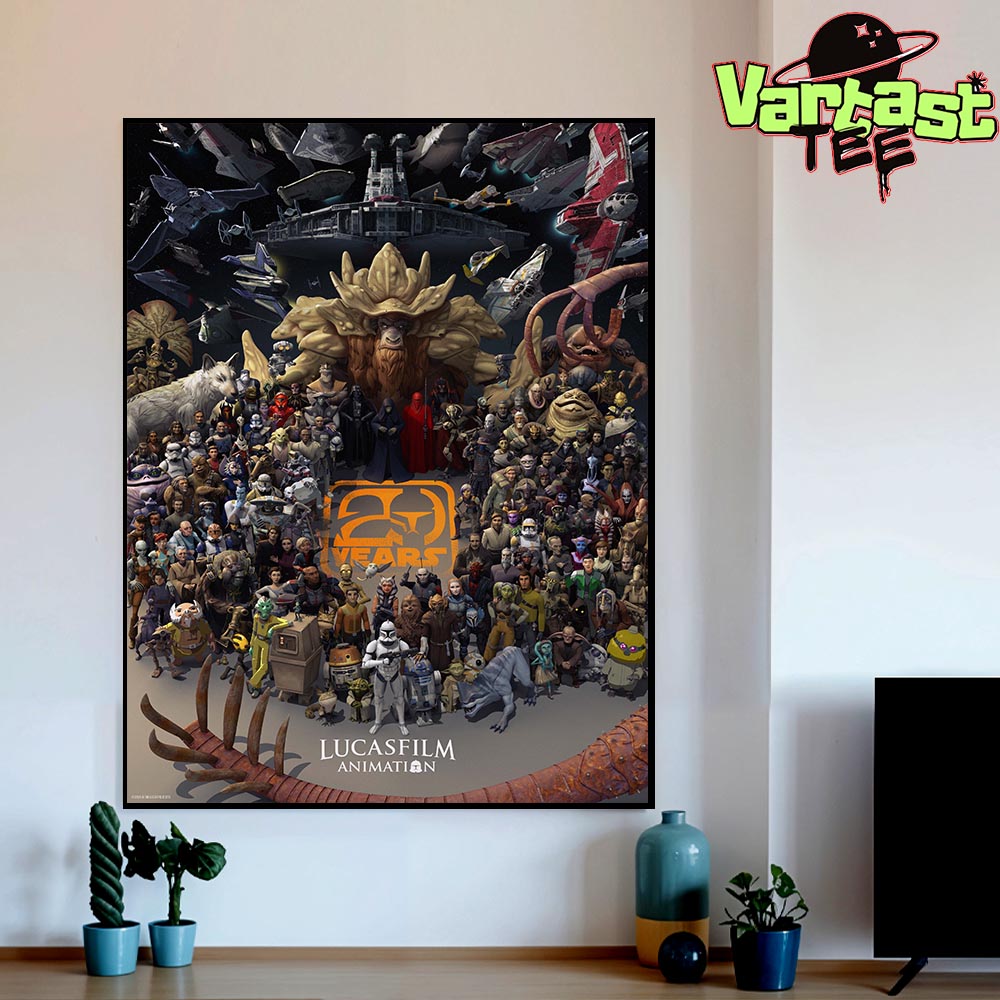 Lucasfilm Animation 20th Anniversary Official Poster Home Decor Poster Canvas Lucasfilm Animation 20th Anniversary Official Poster Home Decor Poster Canvas